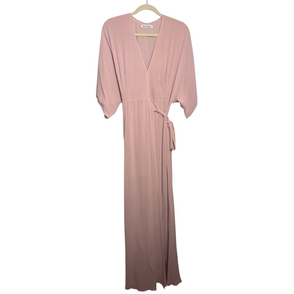 Reformation Winslow Blush Wrap Front Maxi Dress - Picture 4 of 10